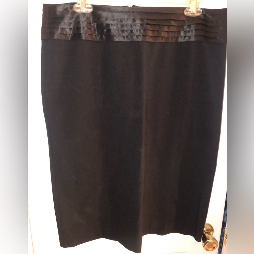 Navy Blue satin waist skirt